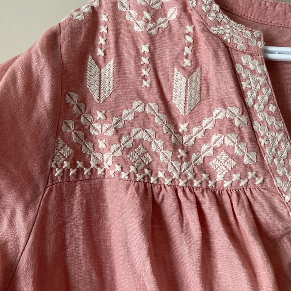 Sundance Amina Beauty Dress Floral Aztec Embroidered Linen Dress - Picture 6 of 16